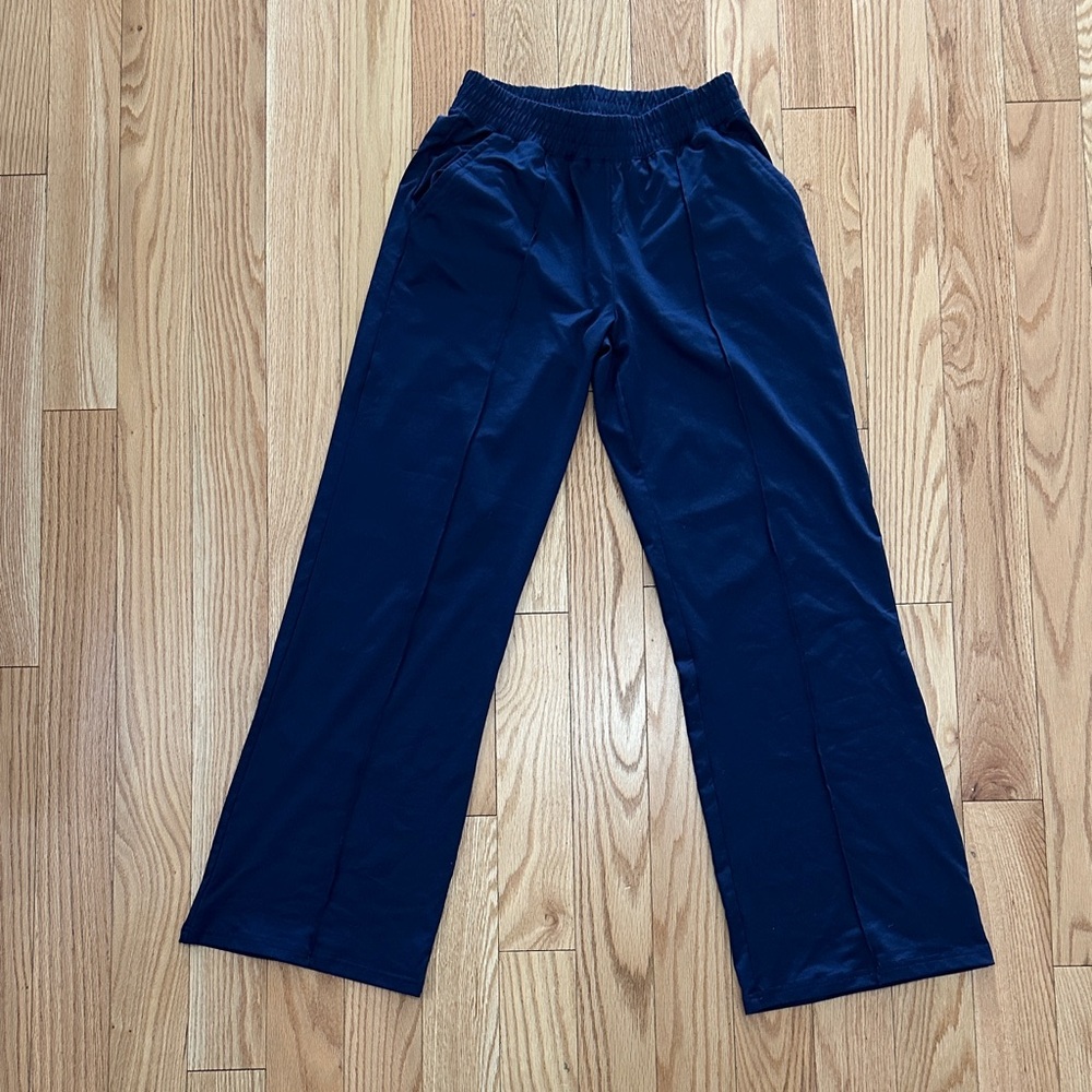 OFFLINE Aerie tricot on the go pants wide leg - Royal navy - size small